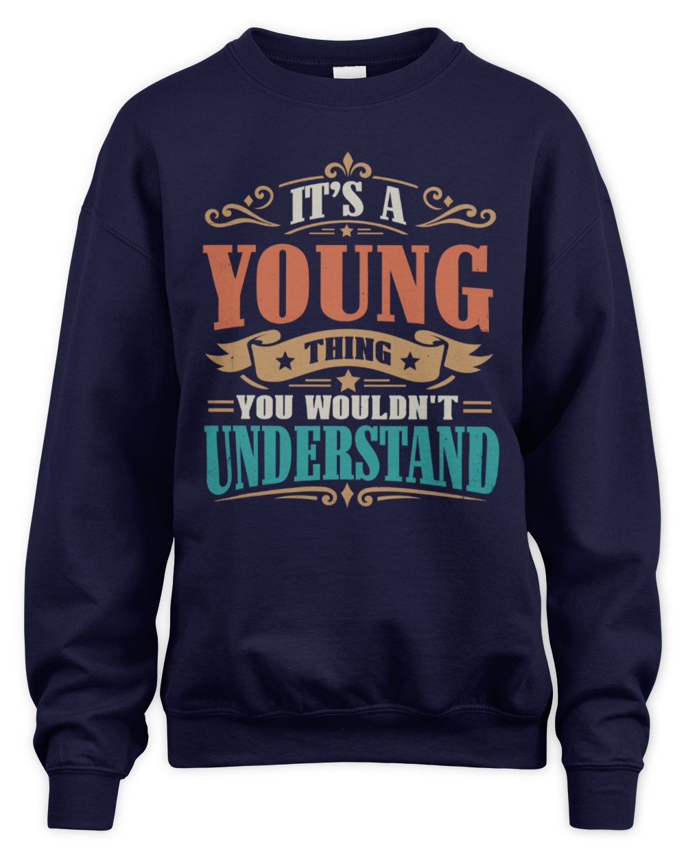 It’s a Name Thing Personalized Retro T-Shirt YOUNG M1-47 / Unisex Sweatshirt / navy