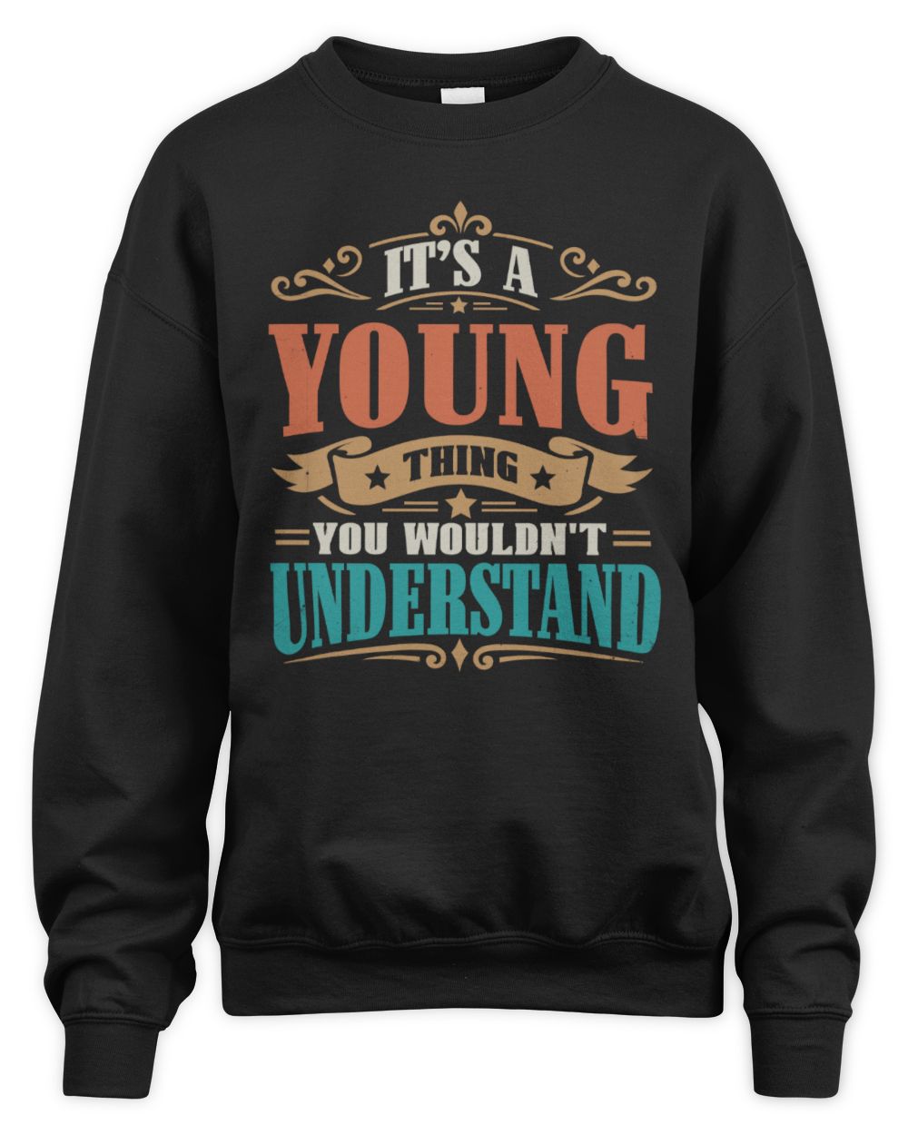 It’s a Name Thing Personalized Retro T-Shirt YOUNG M1-47 / Unisex Sweatshirt / black