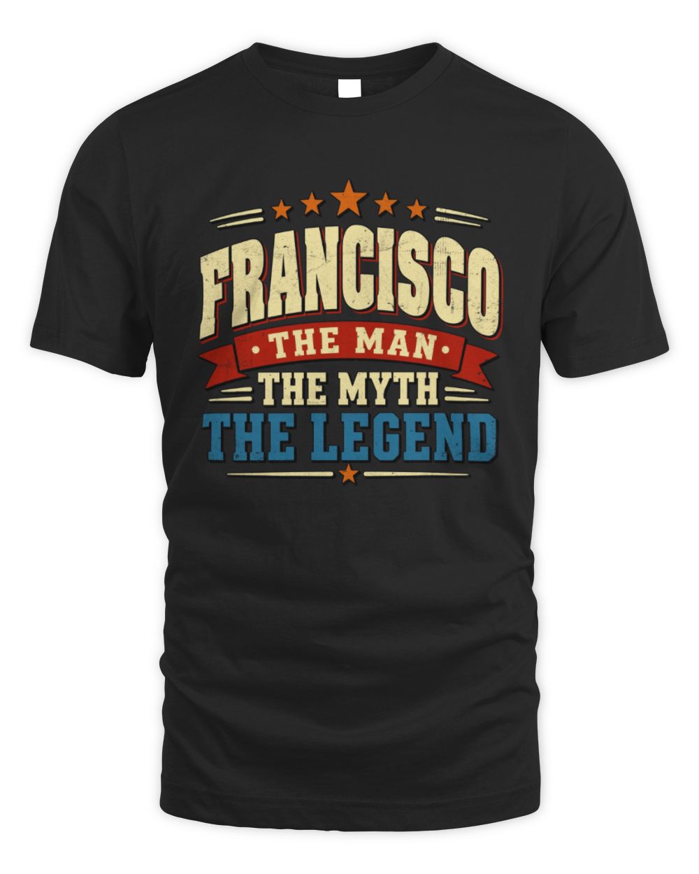The Man The Myth The Legend Ribbon Vintage T-Shirt FRANCISCO M1-56 / Unisex Standard T-Shirt / black