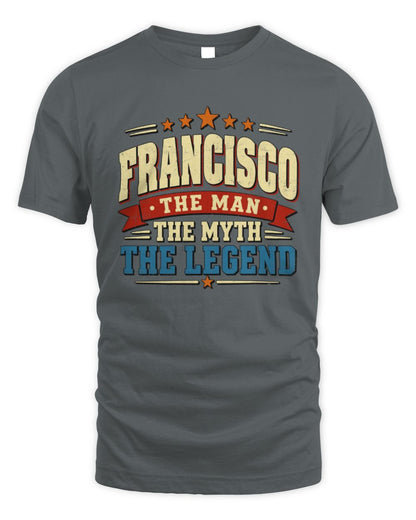The Man The Myth The Legend Ribbon Vintage T-Shirt FRANCISCO M1-56 / Unisex Standard T-Shirt / charcoal