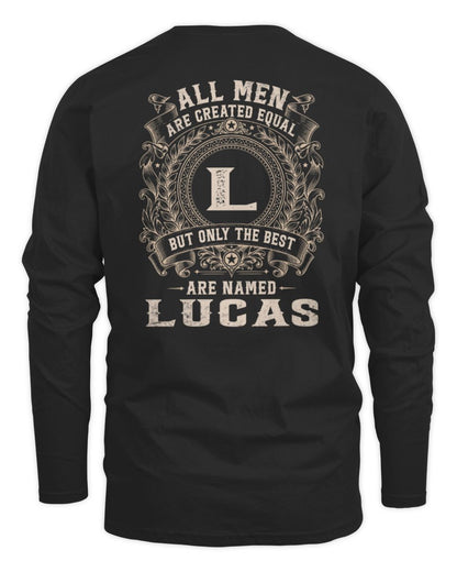 All Men Are Created Equal Cool Logo Shirt LUCAS M1-60 / Men's Long Sleeved T-Shirt / black