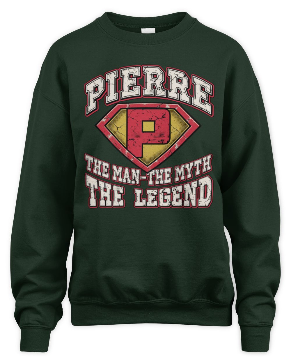 The Man The Myth The Legend Superman Graphic T-Shirt PIERRE M1-74 / Unisex Sweatshirt / forest green