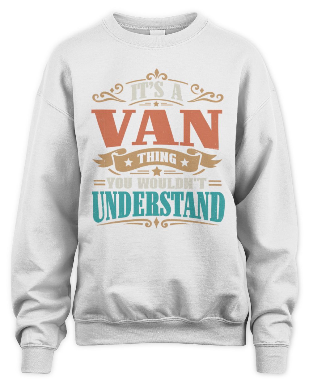 It’s a Name Thing Personalized Retro T-Shirt VAN M1-47 / Unisex Sweatshirt / white