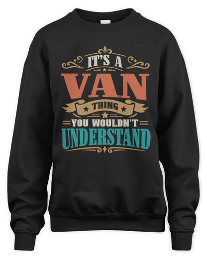It’s a Name Thing Personalized Retro T-Shirt VAN M1-47 / Unisex Sweatshirt / black