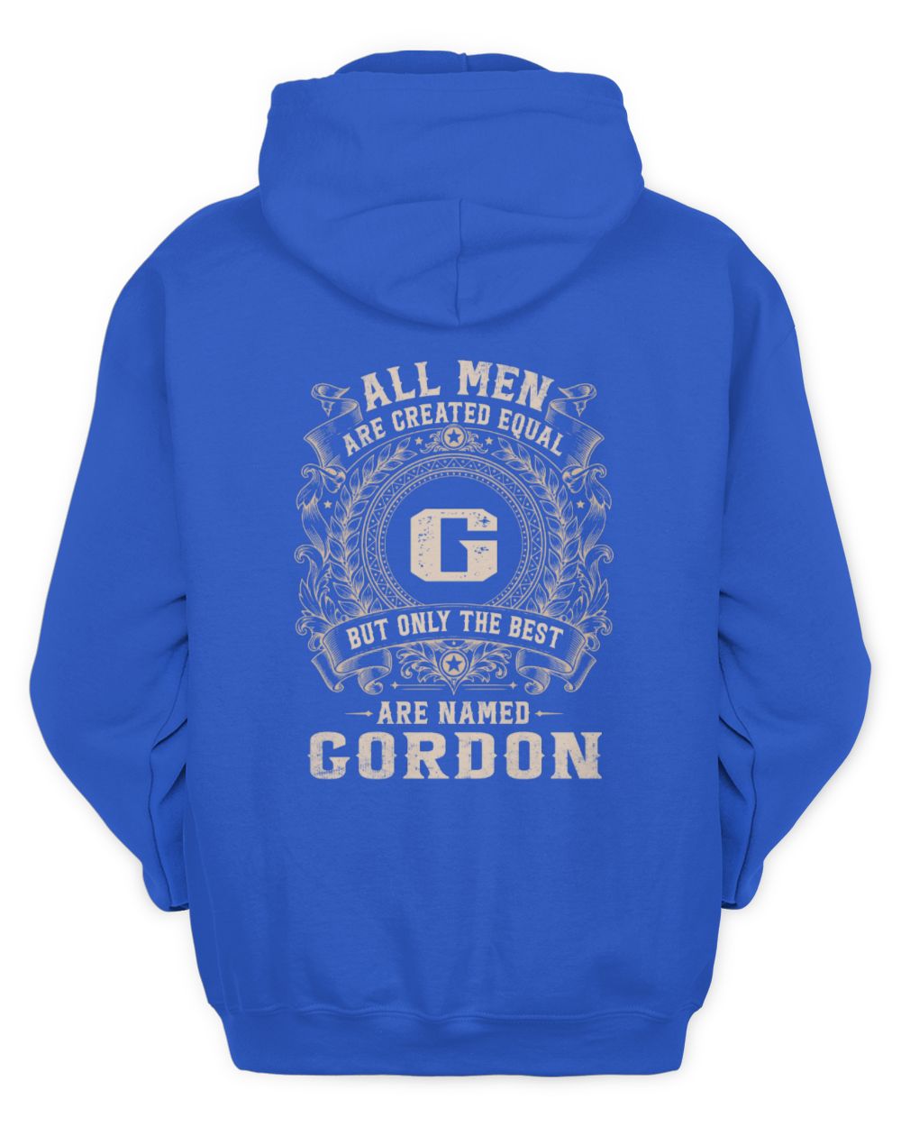 All Men Are Created Equal Cool Logo Shirt GORDON M1-60 / Unisex Hoodie / royal