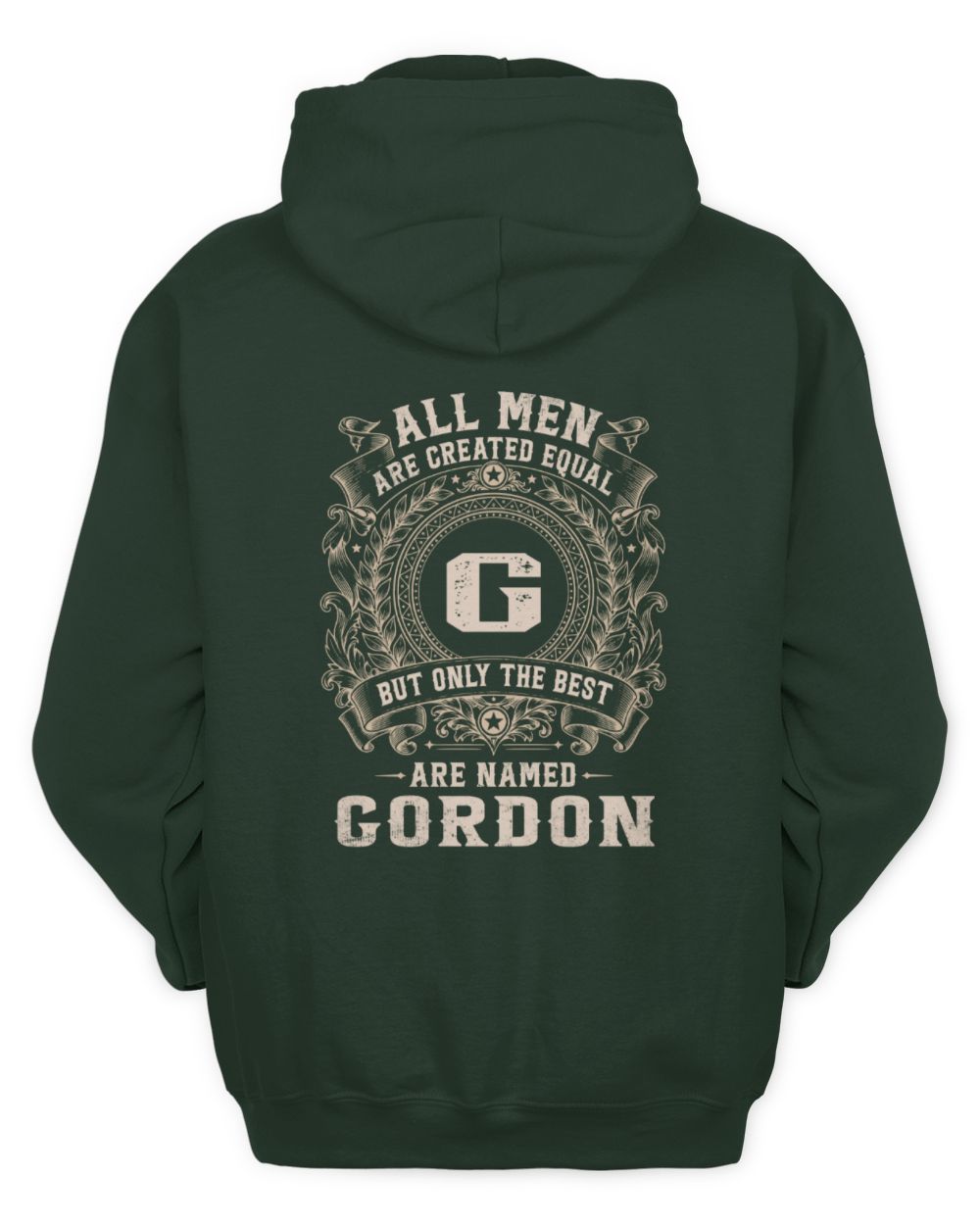 All Men Are Created Equal Cool Logo Shirt GORDON M1-60 / Unisex Hoodie / forest green