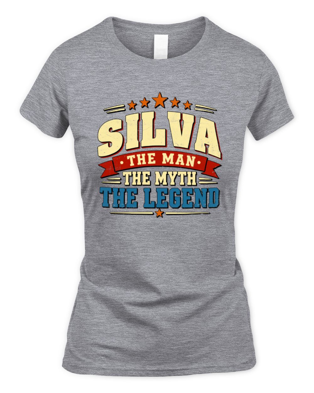 The Man The Myth The Legend Ribbon Vintage T-Shirt SILVA M1-56 / Women's Standard T-Shirt / sport grey