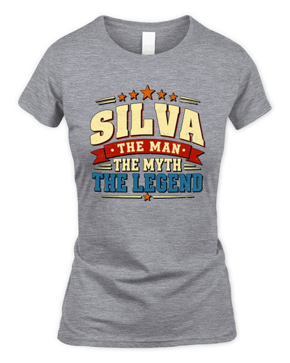 The Man The Myth The Legend Ribbon Vintage T-Shirt SILVA M1-56 / Women's Standard T-Shirt / sport grey