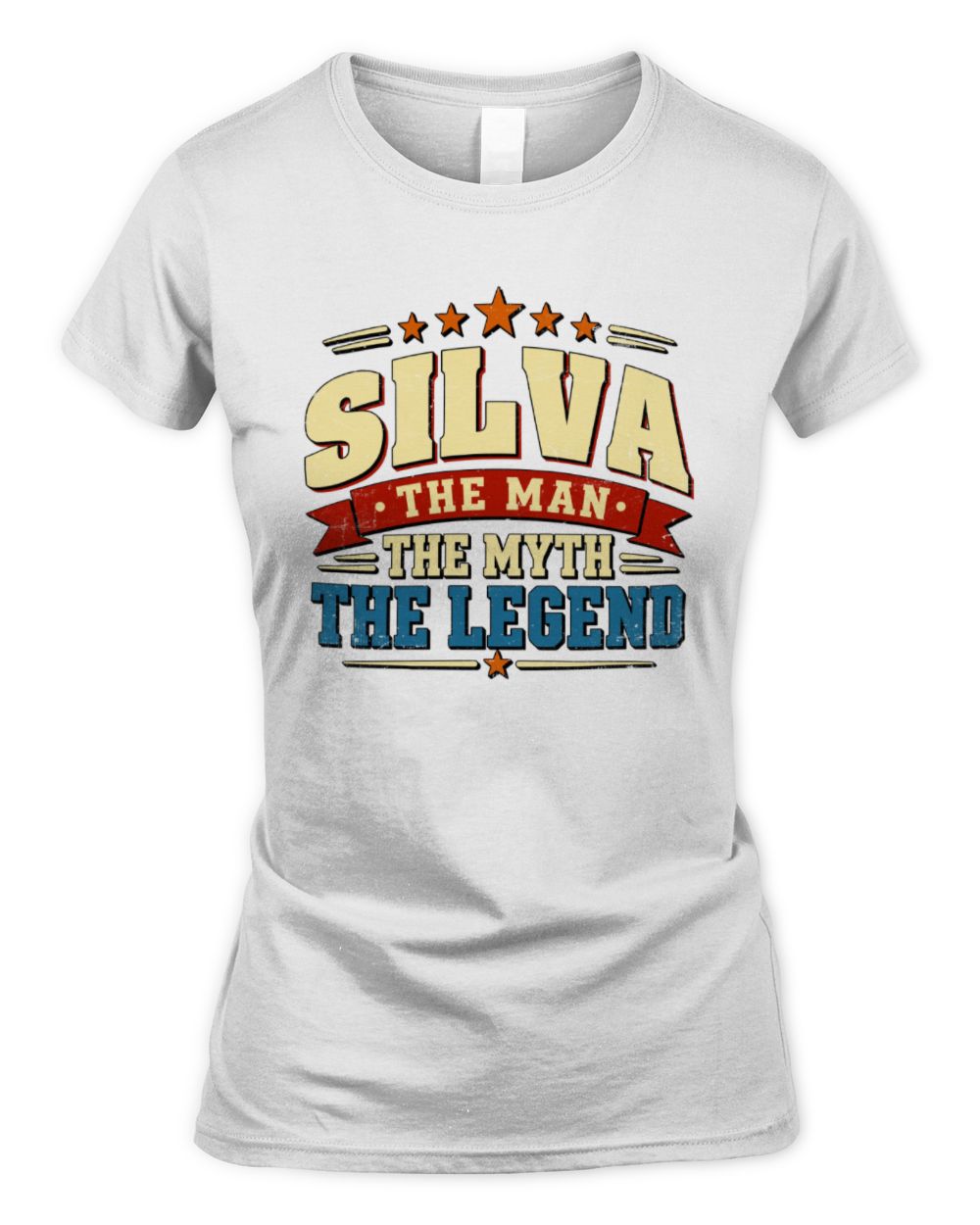 The Man The Myth The Legend Ribbon Vintage T-Shirt SILVA M1-56 / Women's Standard T-Shirt / white