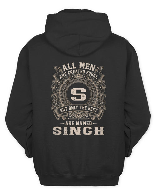 All Men Are Created Equal Cool Logo Shirt SINGH M1-60 / Unisex Hoodie / black