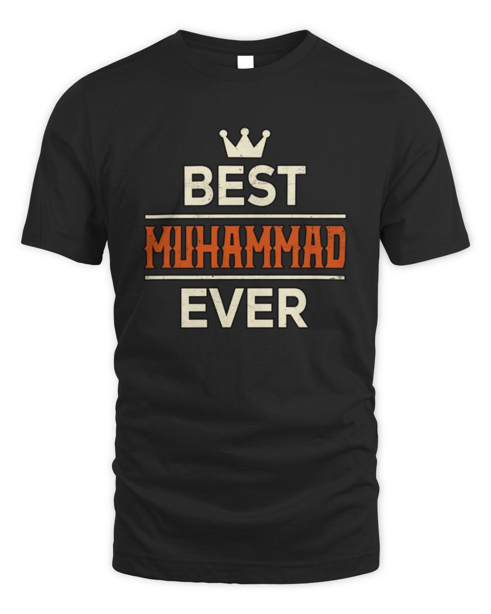 Best Your Name With Crown Shirt MUHAMMAD M1-59 / Unisex Standard T-Shirt / black