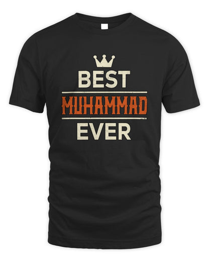 Best Your Name With Crown Shirt MUHAMMAD M1-59 / Unisex Standard T-Shirt / black