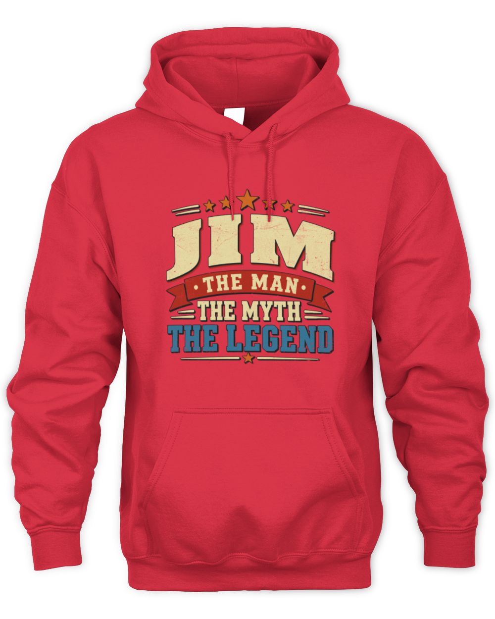 The Man The Myth The Legend Ribbon Vintage T-Shirt JIM M1-56 / Unisex Hoodie / red