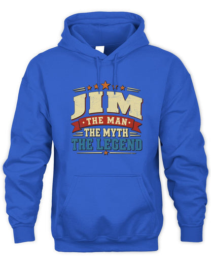 The Man The Myth The Legend Ribbon Vintage T-Shirt JIM M1-56 / Unisex Hoodie / royal