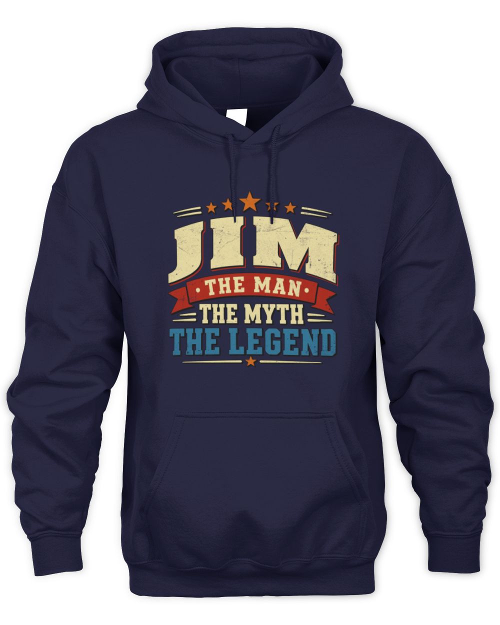 The Man The Myth The Legend Ribbon Vintage T-Shirt JIM M1-56 / Unisex Hoodie / navy