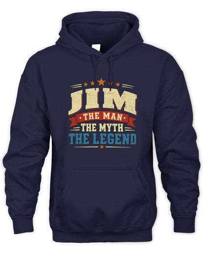 The Man The Myth The Legend Ribbon Vintage T-Shirt JIM M1-56 / Unisex Hoodie / navy