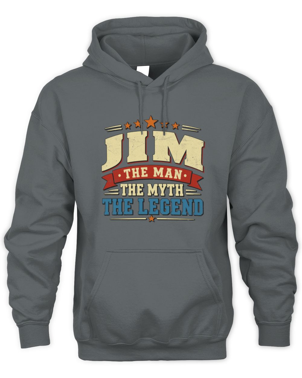 The Man The Myth The Legend Ribbon Vintage T-Shirt JIM M1-56 / Unisex Hoodie / charcoal