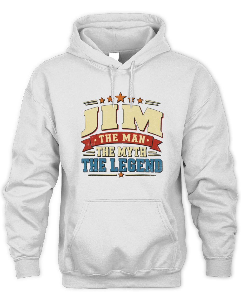 The Man The Myth The Legend Ribbon Vintage T-Shirt JIM M1-56 / Unisex Hoodie / white