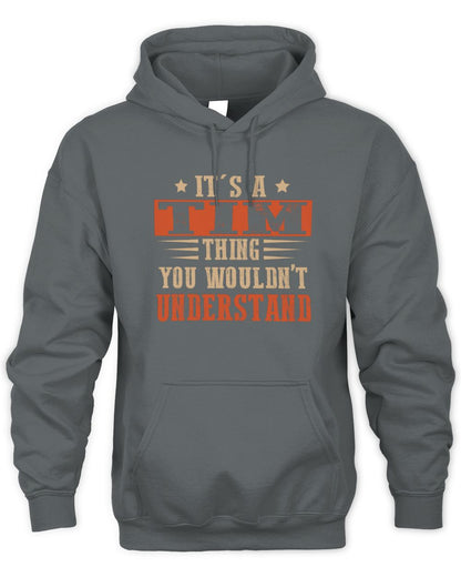 It's a Name Thing Personalized Funny Shirt TIM M1-51 / Unisex Hoodie / charcoal