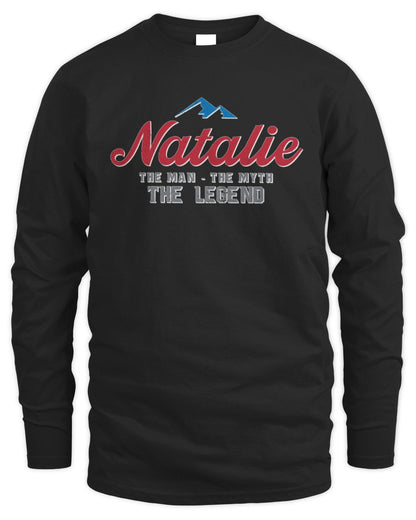 The Man The Myth The Legend Coors Light Beer T-Shirt NATALIE M1-S84 / Men's Long Sleeved T-Shirt / black