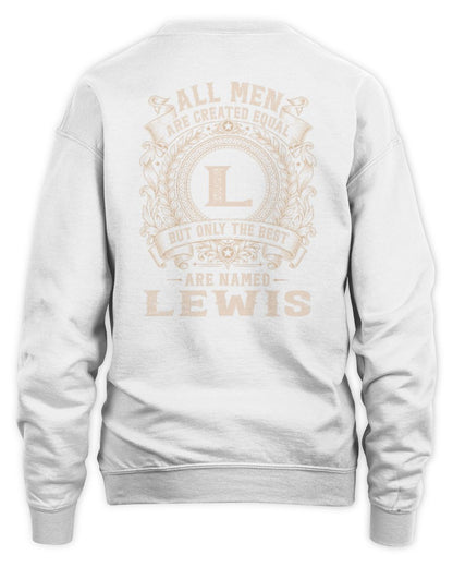 All Men Are Created Equal Cool Logo Shirt LEWIS M1-60 / Unisex Sweatshirt / white