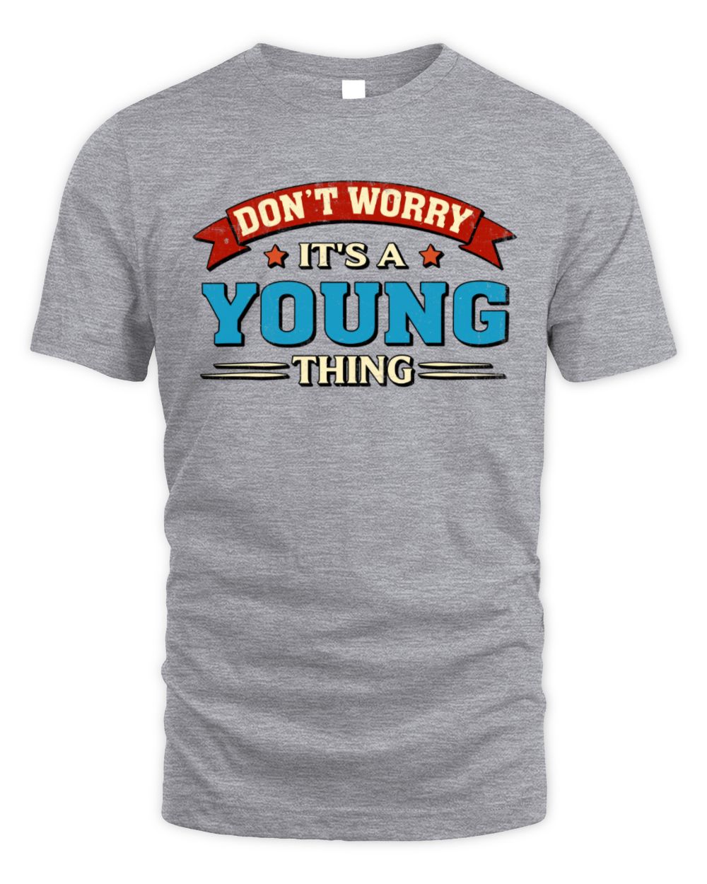 Don't Worry It's a Your Name Thing Funny Retro T-Shirt YOUNG M1-57 / Unisex Standard T-Shirt / sport grey