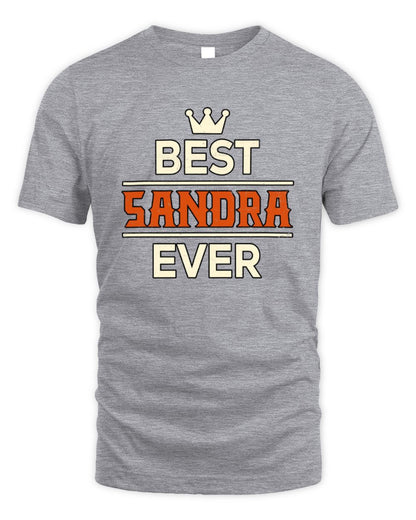 Best Your Name With Crown Shirt SANDRA M1-59 / Unisex Standard T-Shirt / sport grey