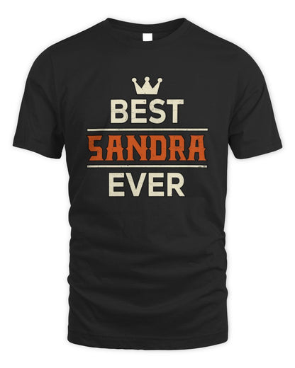 Best Your Name With Crown Shirt SANDRA M1-59 / Unisex Standard T-Shirt / black