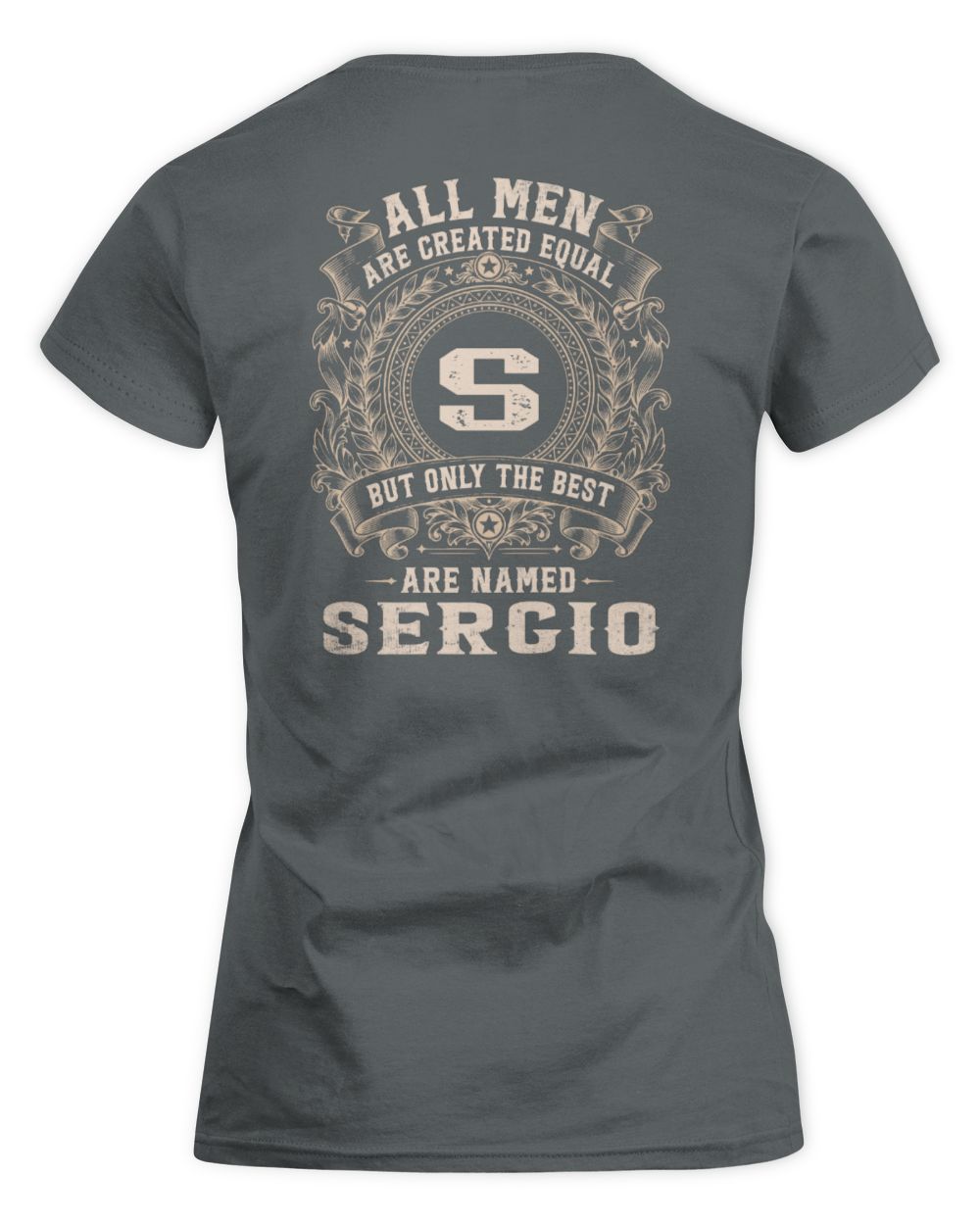 All Men Are Created Equal Cool Logo Shirt SERGIO M1-60 / Women's Standard T-Shirt / charcoal