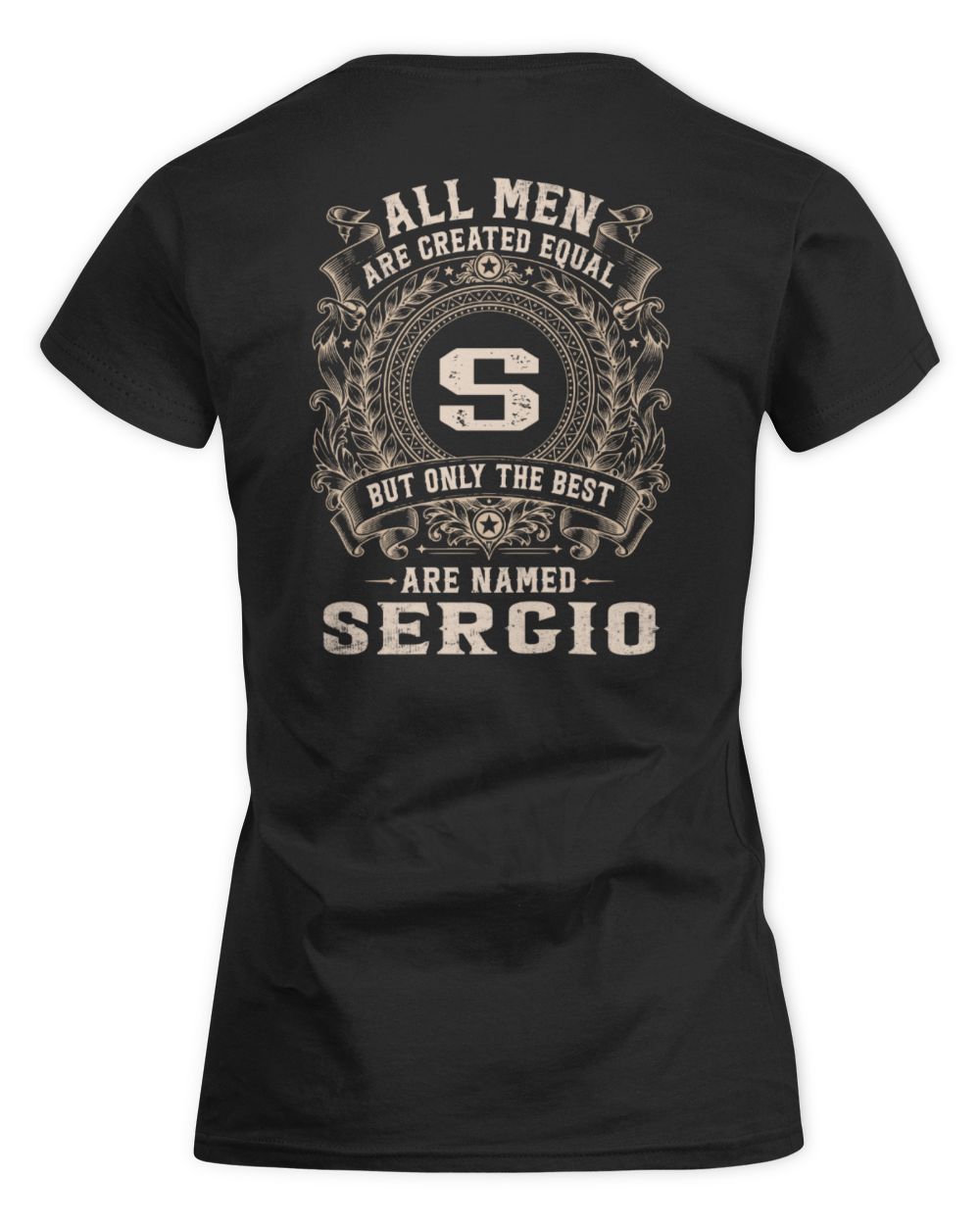 All Men Are Created Equal Cool Logo Shirt SERGIO M1-60 / Women's Standard T-Shirt / black