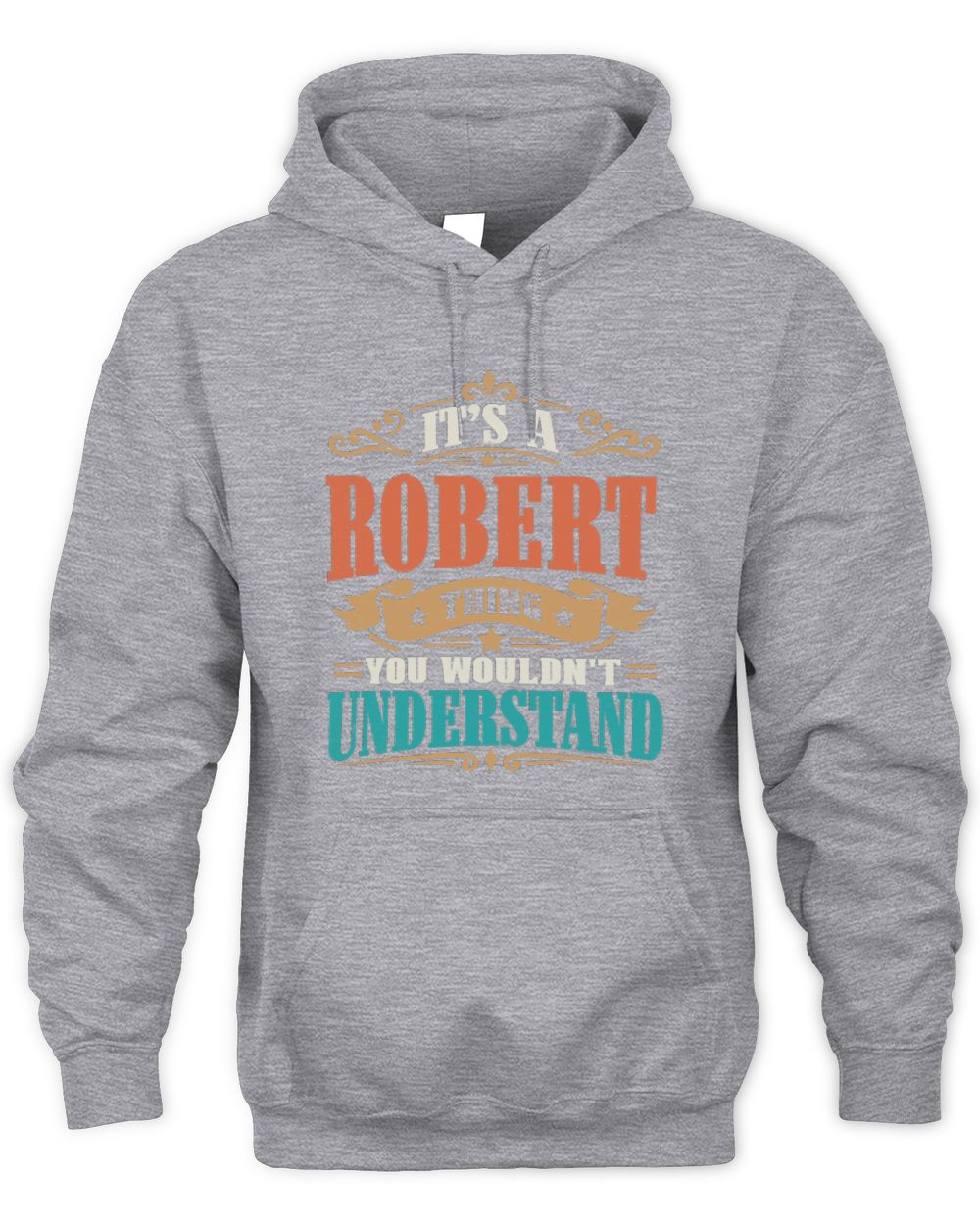 It’s a Name Thing Personalized Retro T-Shirt ROBERT M1-47 / Unisex Hoodie / sport grey