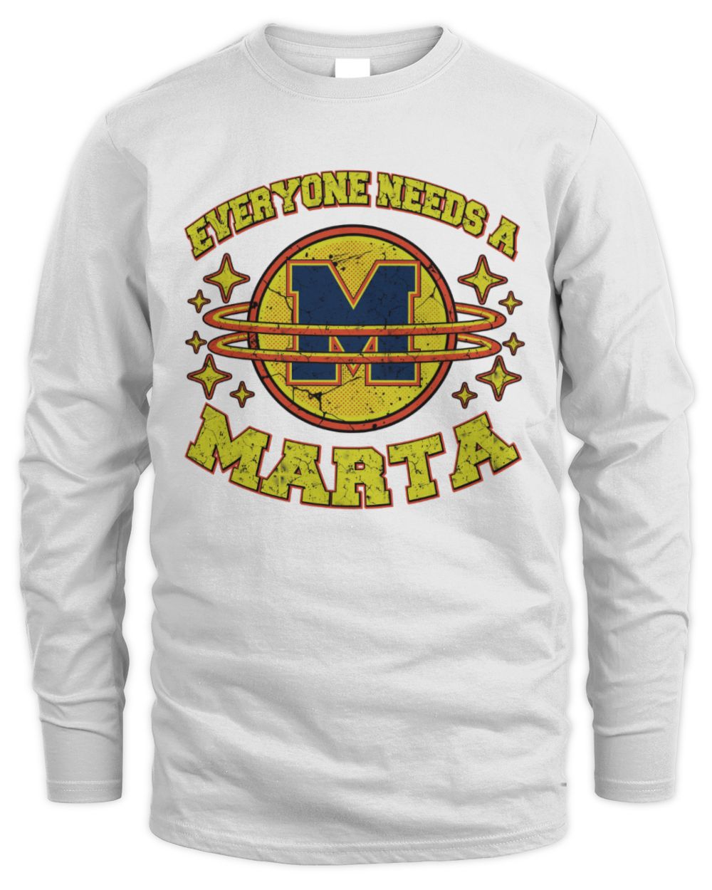Everyone Needs a Your Name Shirt MARTA M1-76 / Men's Long Sleeved T-Shirt / white