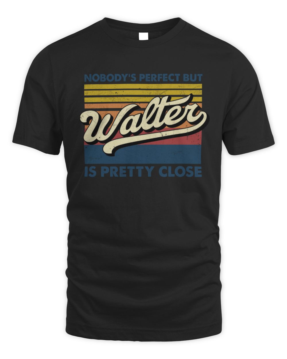 Nobody's Perfect But Your Name Is Pretty Close Retro Shirt WALTER M1-65 / Unisex Standard T-Shirt / black