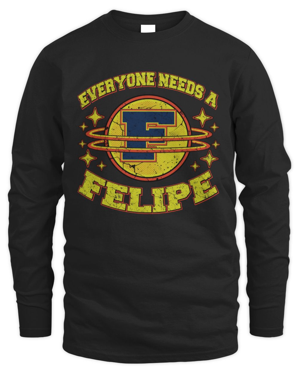 Everyone Needs a Your Name Shirt FELIPE M1-76 / Men's Long Sleeved T-Shirt / black