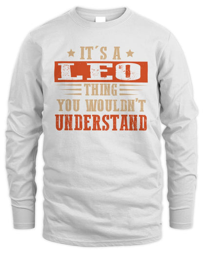 It's a Name Thing Personalized Funny Shirt LEO M1-51 / Men's Long Sleeved T-Shirt / white
