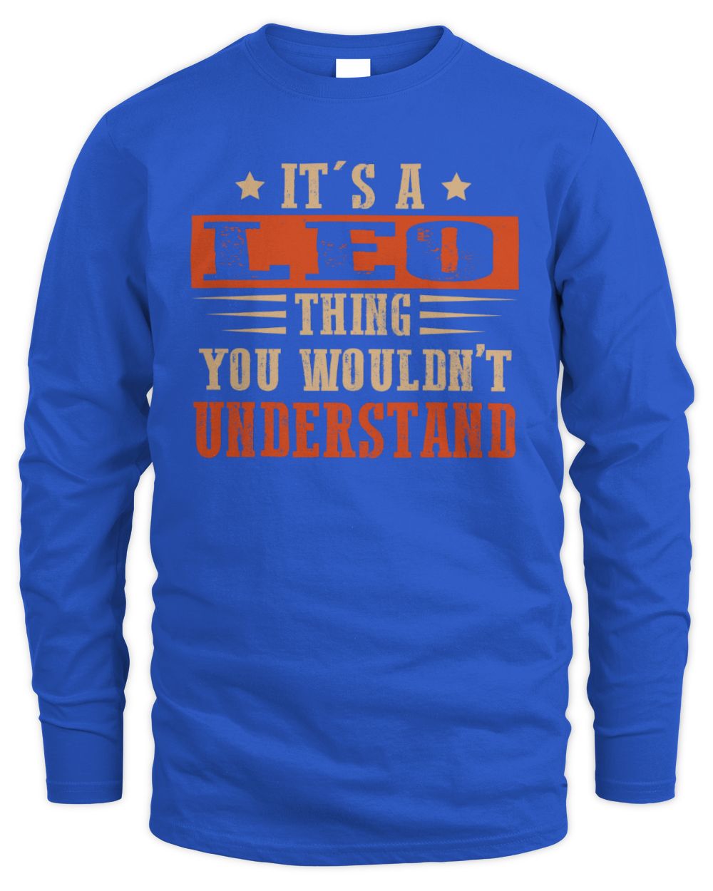 It's a Name Thing Personalized Funny Shirt LEO M1-51 / Men's Long Sleeved T-Shirt / royal