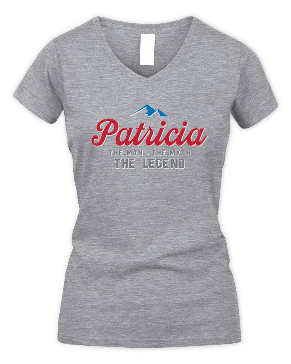 The Man The Myth The Legend Coors Light Beer T-Shirt PATRICIA M1-S84 / Women's V-Neck T-Shirt / sport grey
