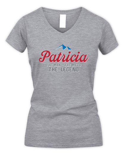 The Man The Myth The Legend Coors Light Beer T-Shirt PATRICIA M1-S84 / Women's V-Neck T-Shirt / sport grey