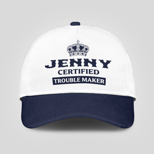 Certified Your Name Trouble Maker Washed Cap JENNY 13K1 C148PF