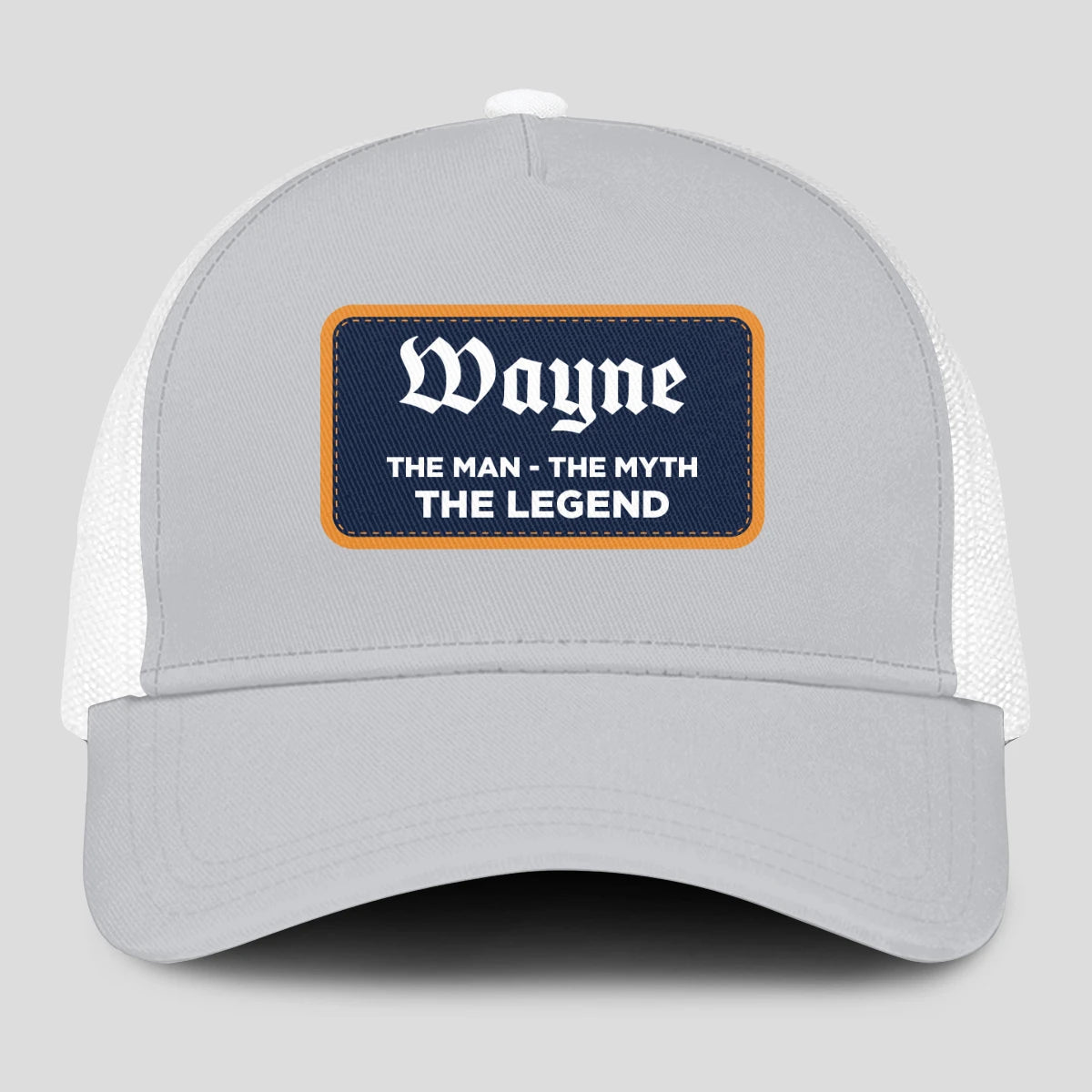 The Man The Myth The Legend Gray Mesh Cap WAYNE 13K1 C204PF