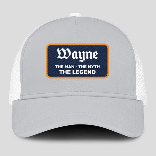 The Man The Myth The Legend Gray Mesh Cap WAYNE 13K1 C204PF