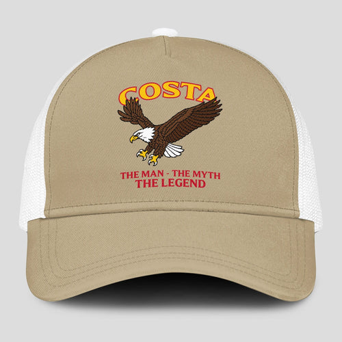 The Man The Myth The Legend Eagle Khaki Mesh Cap COSTA 13K1 C210PF