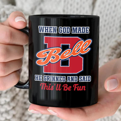 When God Made Your Name Personalized Baseball Mug BELL 13K1 MG07