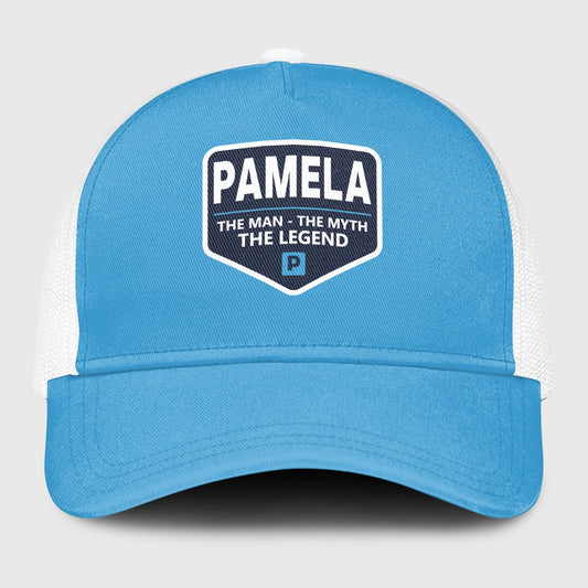 The Man The Myth The Legend Light Blue Mesh Cap PAMELA 13K1 C190PF
