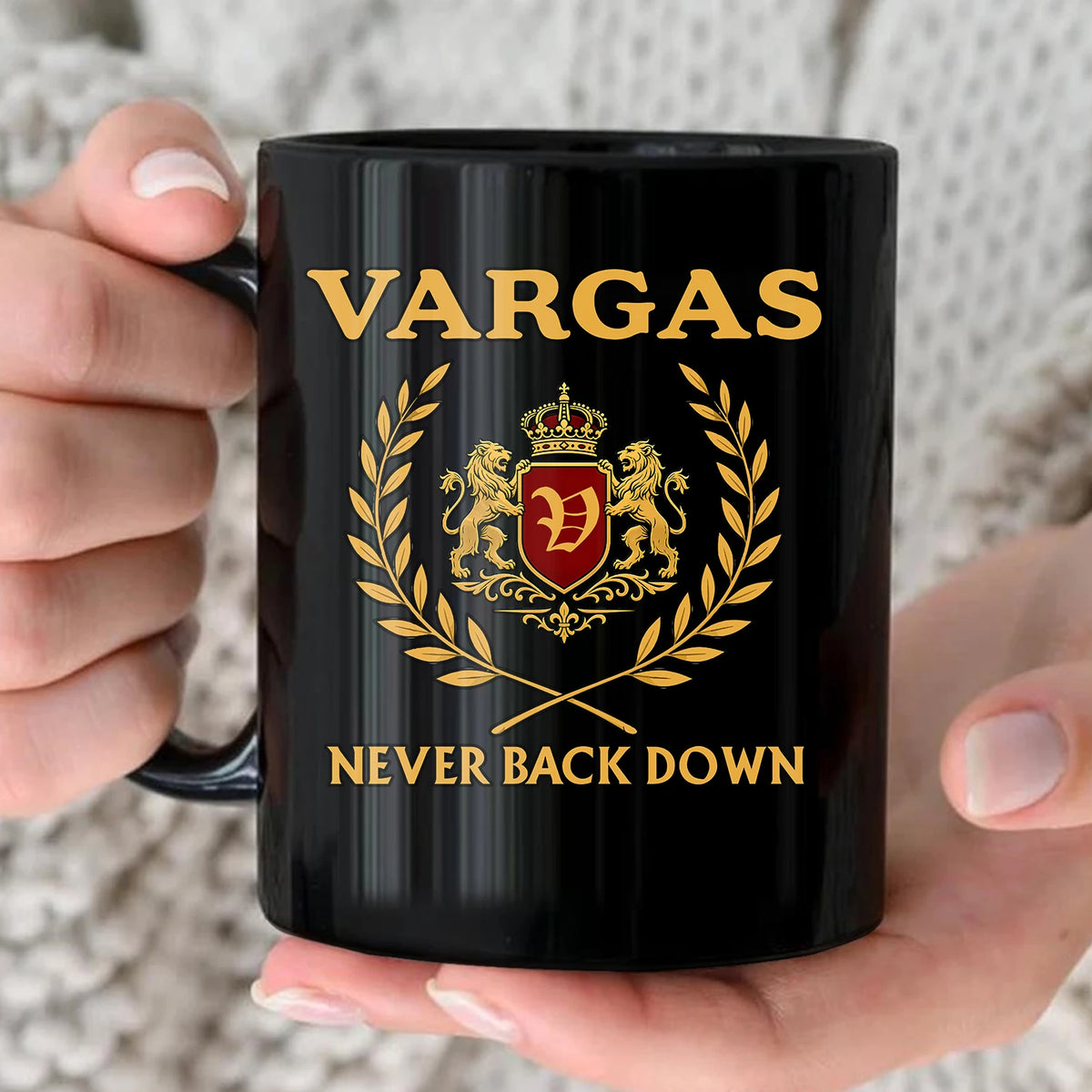 Never Back Down Royal Mug VARGAS 13K1 MG22