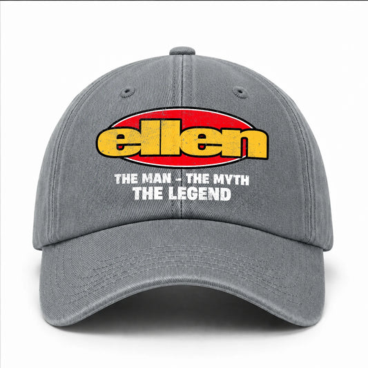 The Man The Myth The Legend Vintage Logo Washed Cap ELLEN 13K1 C162PF