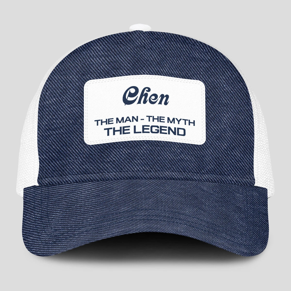 The Man The Myth The Legend Blue Denim Mesh Cap CHEN 13K1 C194PF
