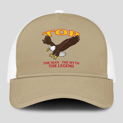 The Man The Myth The Legend Eagle Khaki Mesh Cap TOP 13K1 C210PF