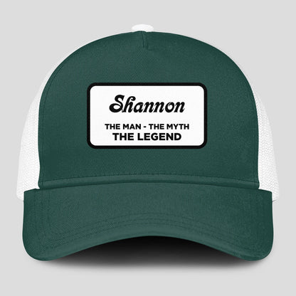 The Man The Myth The Legend Green And White Mesh Cap SHANNON 13K1 C198PF