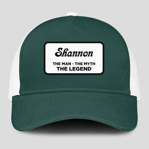 The Man The Myth The Legend Green And White Mesh Cap SHANNON 13K1 C198PF